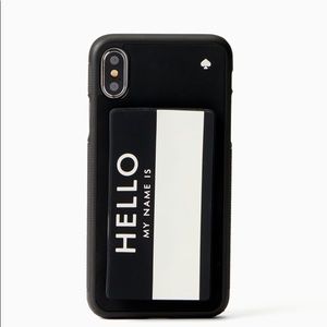 NWT Kate Spade Hello iPhone X Stand Case
